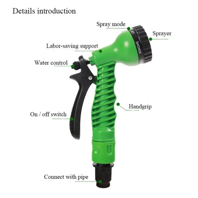 Expandable Magic Garden Hose Pipe with Spray Gun – Flexible, Leak-Proof, Multiple Spray