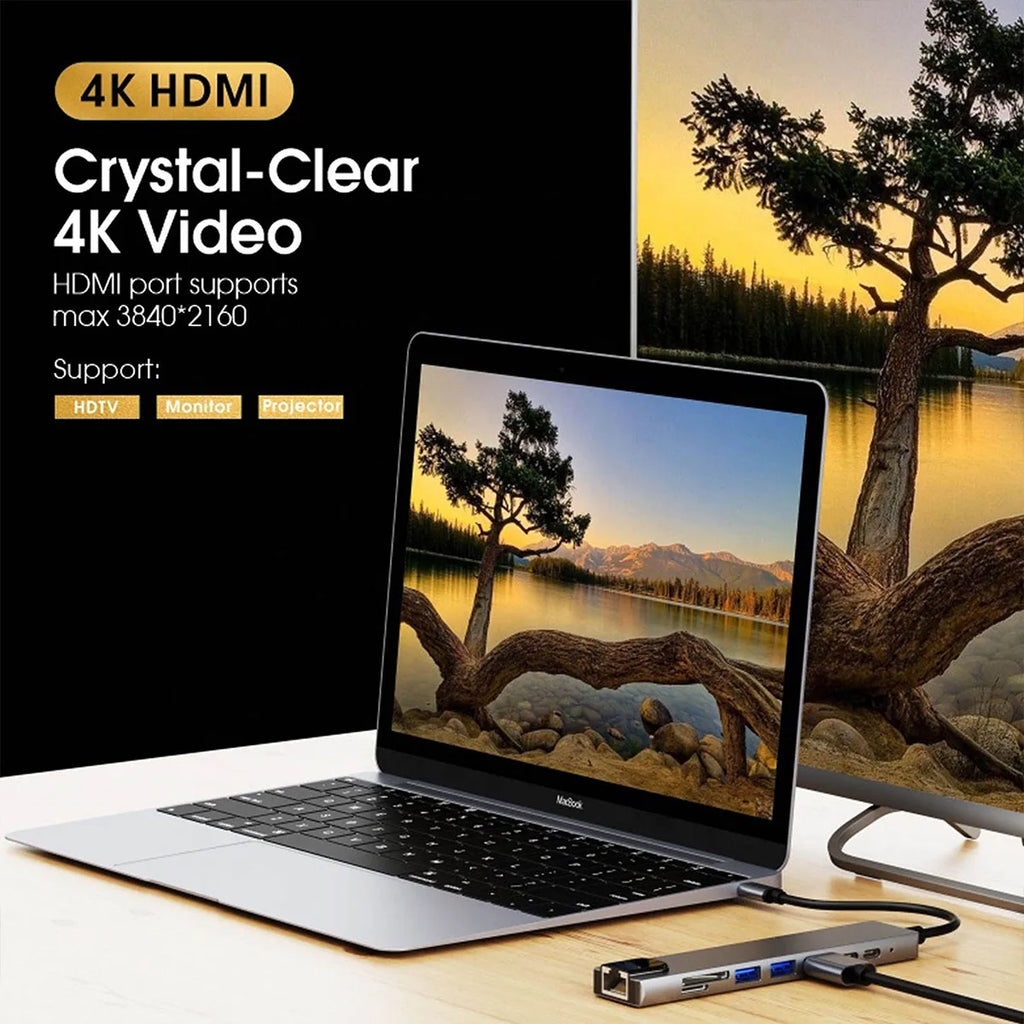 |FREE DELIVERY| 8-in-1 USB-C Multiport Hub Adapter 🔌