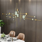 Mid-Century Diamond Grid Wall Decor – Brushed Gold