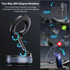 360° Magnetic Car Phone Holder – Strong Grip Mount (Free Delivery)