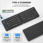 Ultra-Slim Portable Foldable Bluetooth Keyboard