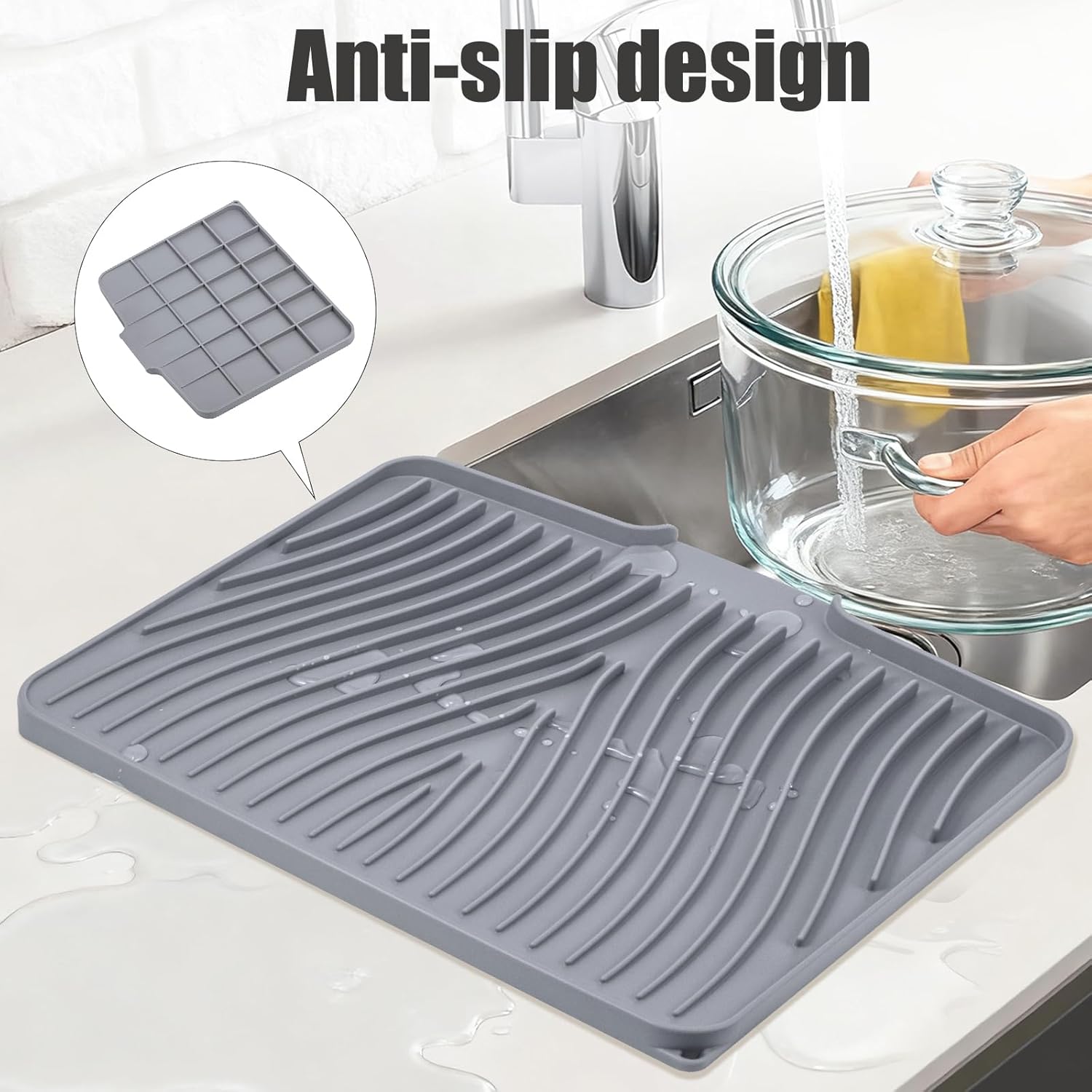 Silicone Drain Mat for Kitchen (FREE SHIPPING)