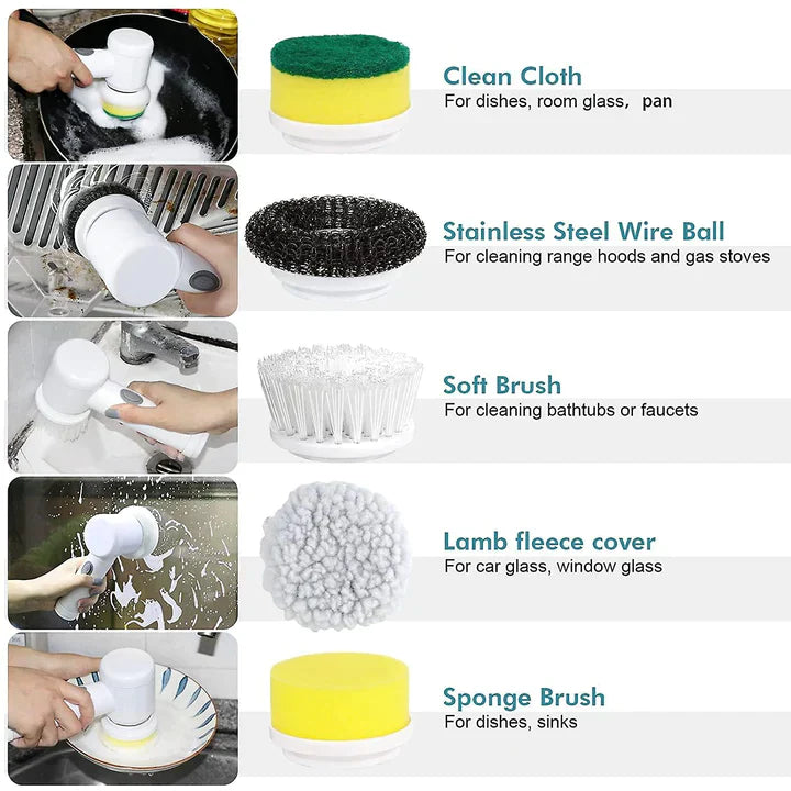 5 In 1 Multifunctional electrically driven Household Magic Brush [free home delivery]