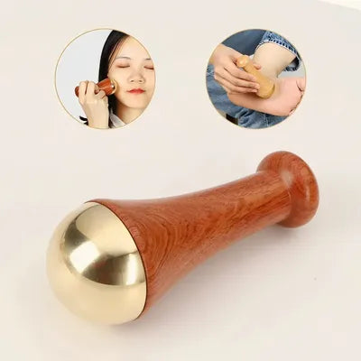 |FREE DELIVERY| Wooden Handle Kansa Beauty Massager