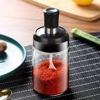 Kitchen Condiment Jar With Brush