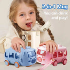 Bus Water Bottle 500ml Water Drinking Bottle for Child Travel