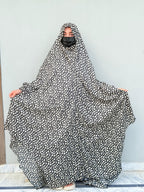 Full Coverage Printed Namaz Chadar with Sleeves-Full Length