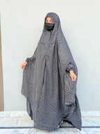 Full Coverage Printed Namaz Chadar with Sleeves-Full Length