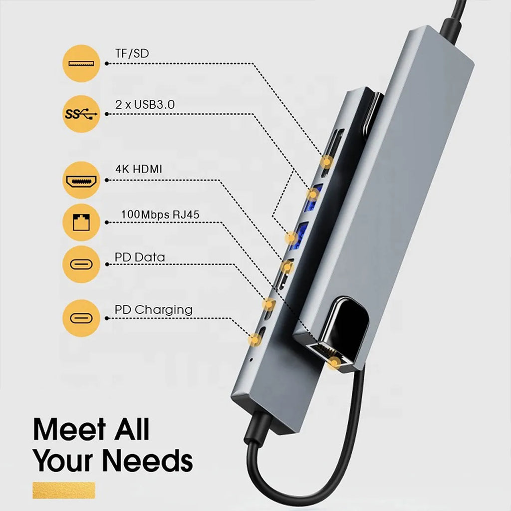 |FREE DELIVERY| 8-in-1 USB-C Multiport Hub Adapter 🔌