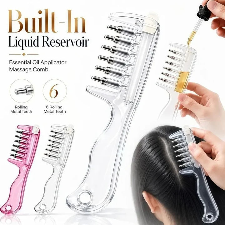 |FREE DELIVERY| Transparent Essential Oil Applicator & Scalp Massager Comb
