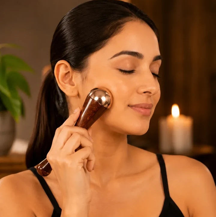 |FREE DELIVERY| Wooden Handle Kansa Beauty Massager