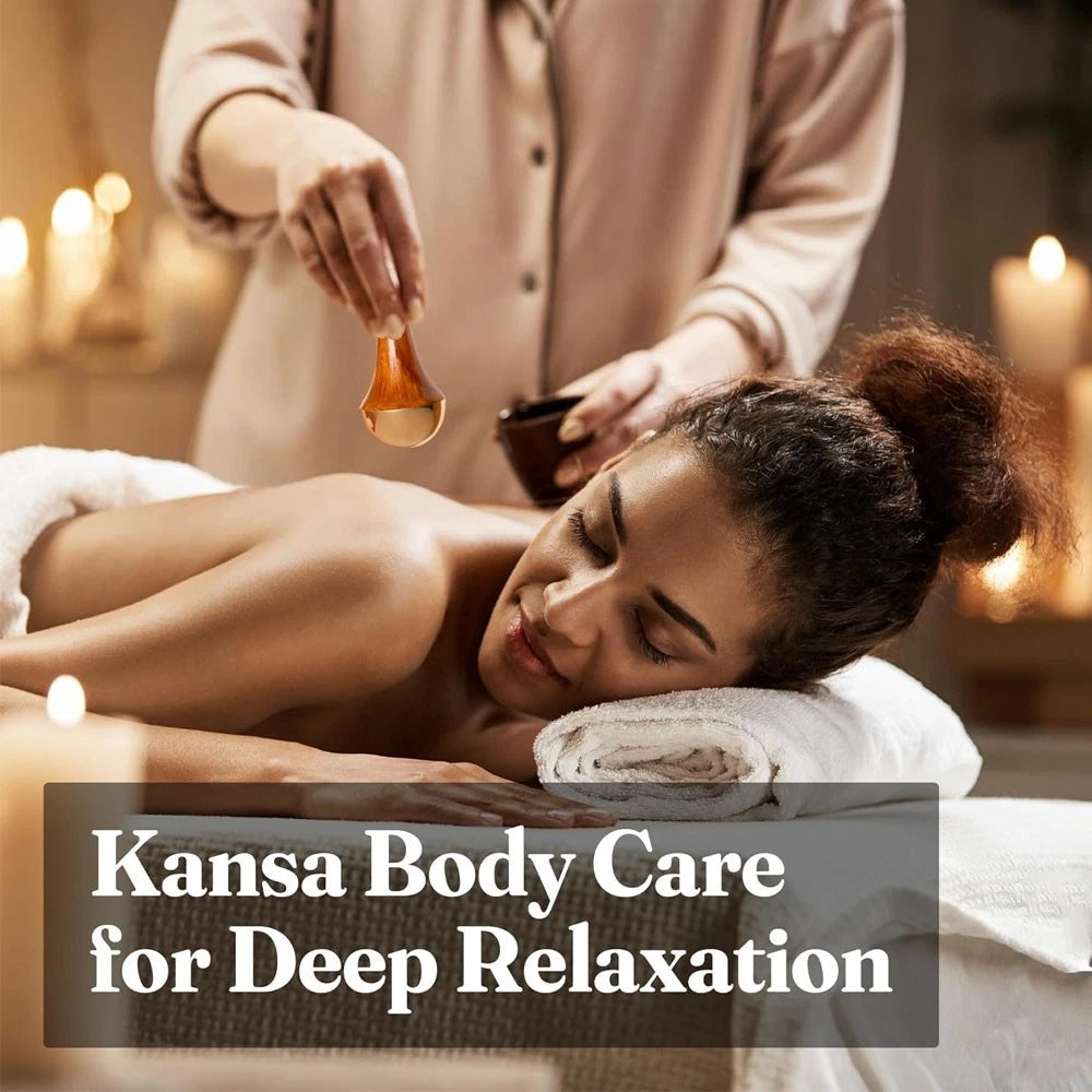 |FREE DELIVERY| Wooden Handle Kansa Beauty Massager