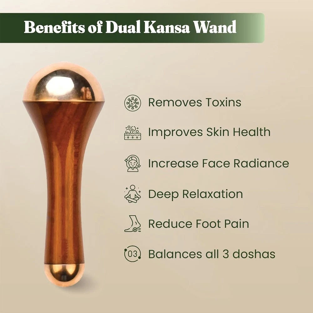 |FREE DELIVERY| Wooden Handle Kansa Beauty Massager