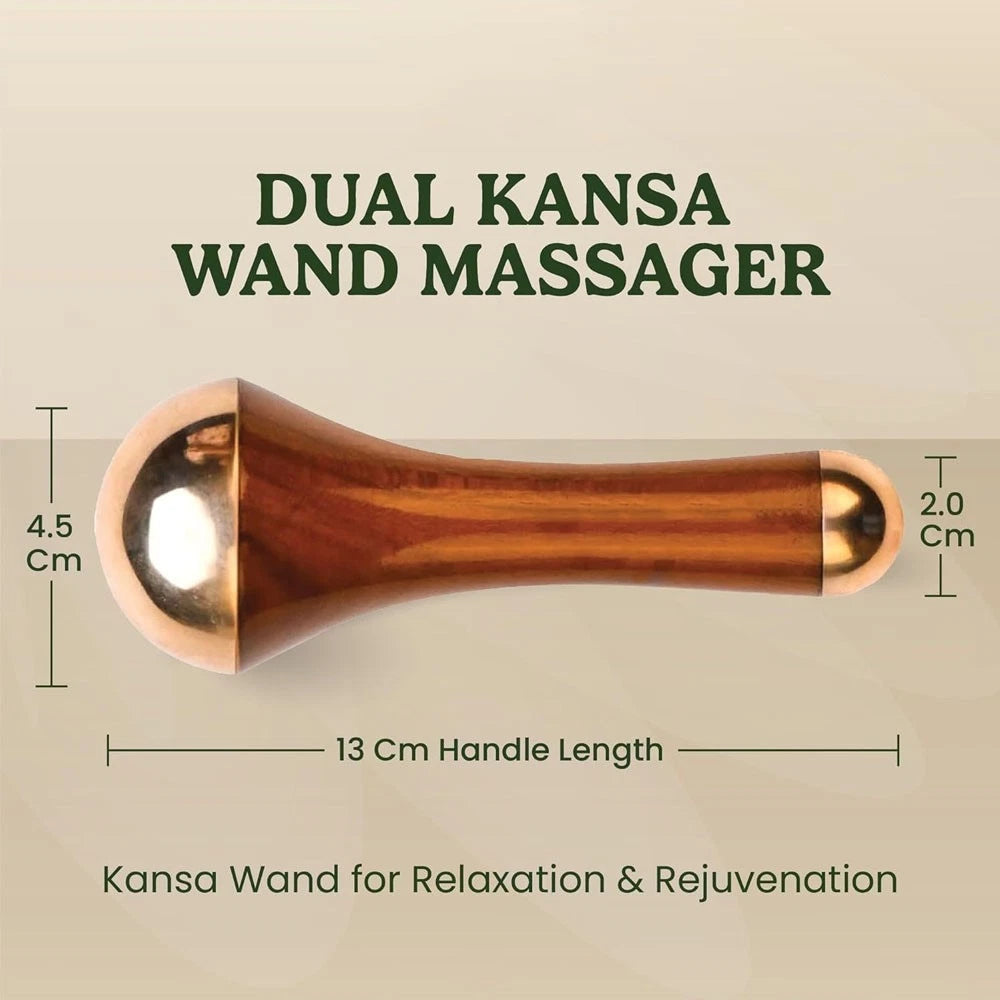|FREE DELIVERY| Wooden Handle Kansa Beauty Massager